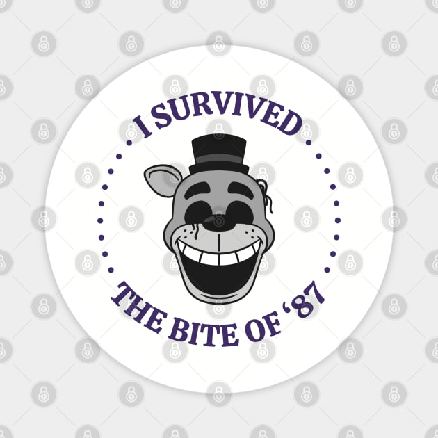 FNAF - Five Nights at Freddy's - the bite of '87 Magnet by KUKUL